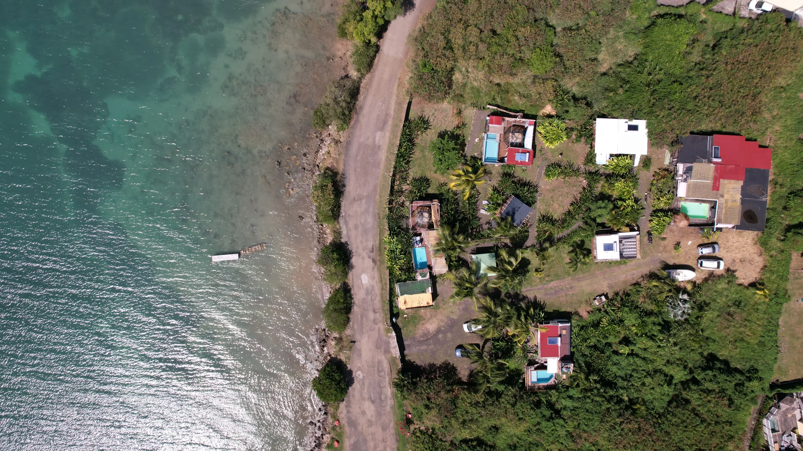 Photo aérienne Dom Nature logements atypiques Martinique